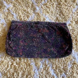 Vintage Floral Print Clutch